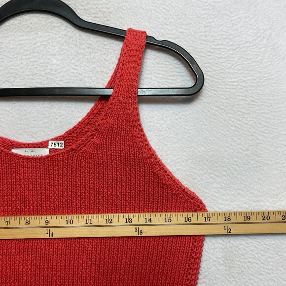 Lucky Brand Knit Cami Womens M Coral Sleeveless Cable Top - Picture 3 of 5
